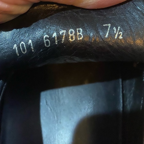 Gucci Rubber Soled Black Leather Driving Loafers 7 1/2 Vintage Unisex - Picture 8 of 12